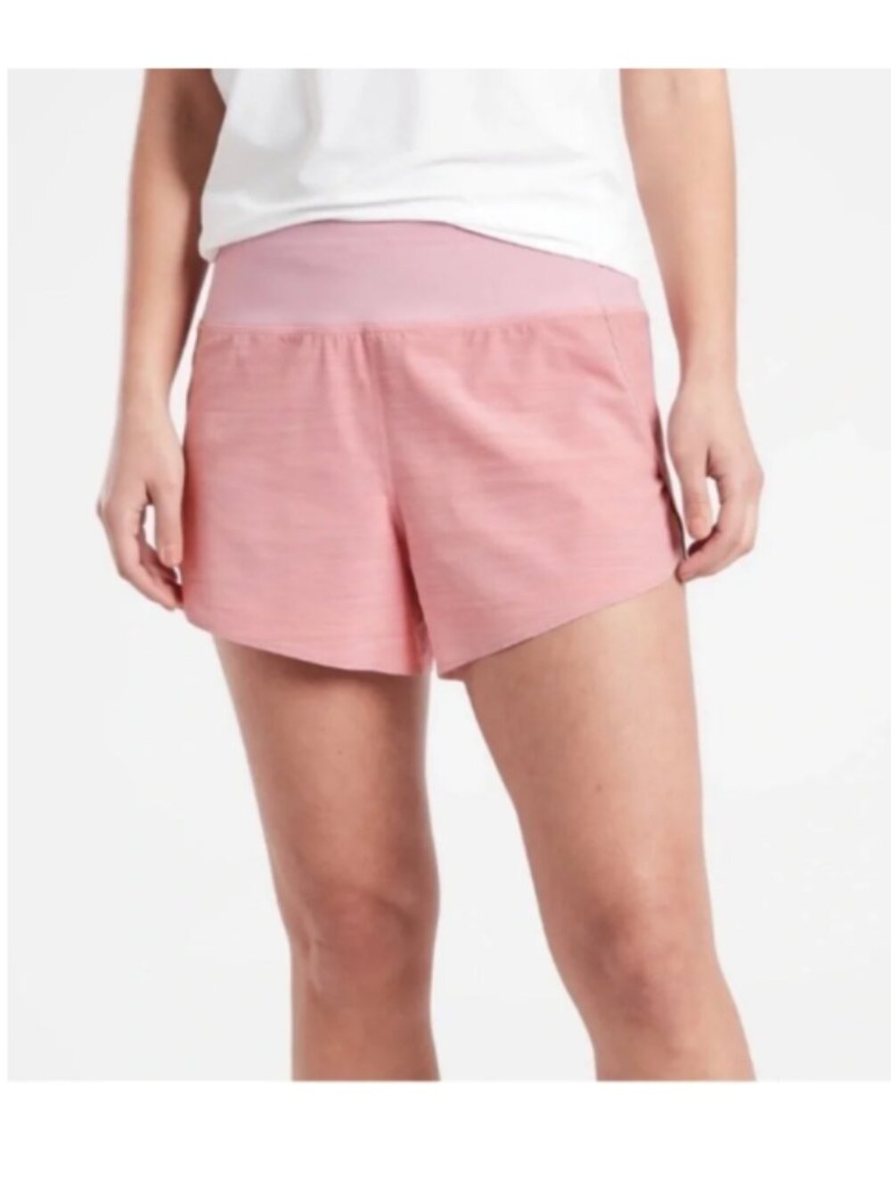 Athleta Run With It 3.5" Textured Running Shorts Pink Womens Large L